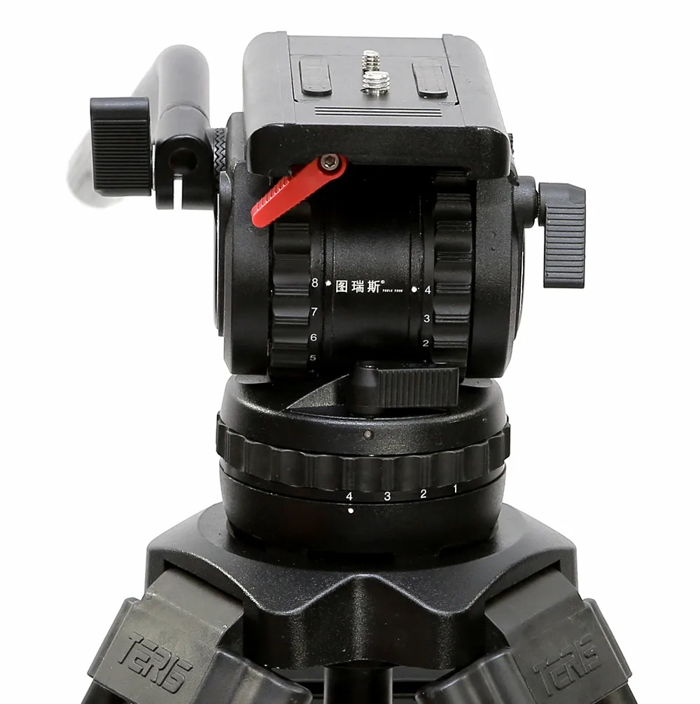 Профессиональный штатив TERIS TRIX TS120 с жидкостной головкой 100 мм чаша нагрузкой 12 кг