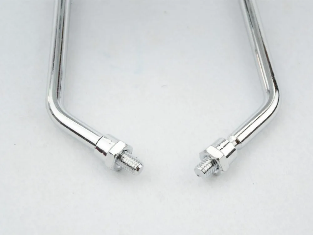 GOOFIT Square L Gloss Chrome 8 мм зеркало заднего вида для мопеда скутера уличного велосипеда