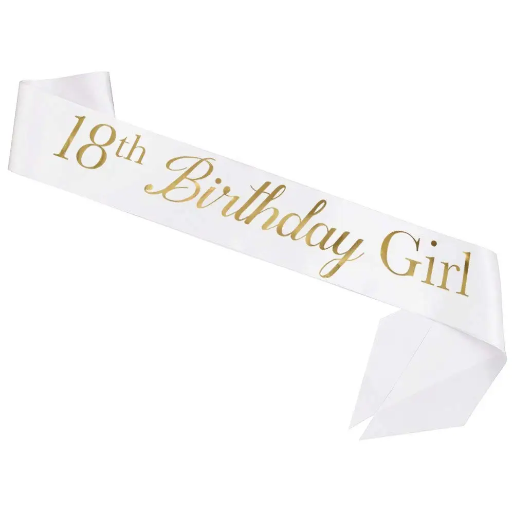 18th Birthday Girl Sash - Party Favours Supplies and Decorations | Дом и сад