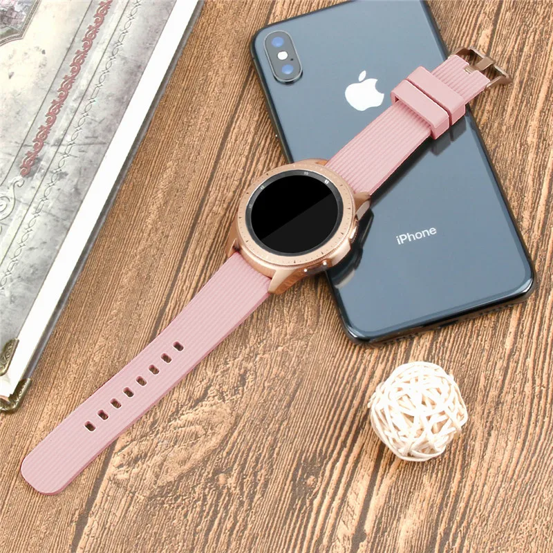 22 мм силиконовый ремешок для samsung Galaxy Watch 46 мм оригинальные силиконовые полосы замена спортивный браслет ремешок Oct30