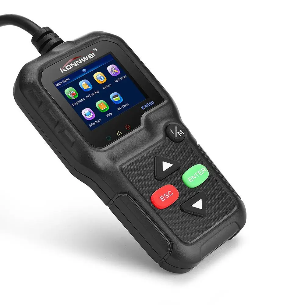 Новейший ODB 2 OBD Автомобильный диагностический сканер KW680 полная функция