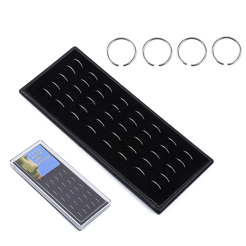 Кольцо для пирсинга носа из нержавеющей стали 40 шт.|nose ring hoop|ring hoopfake septum |