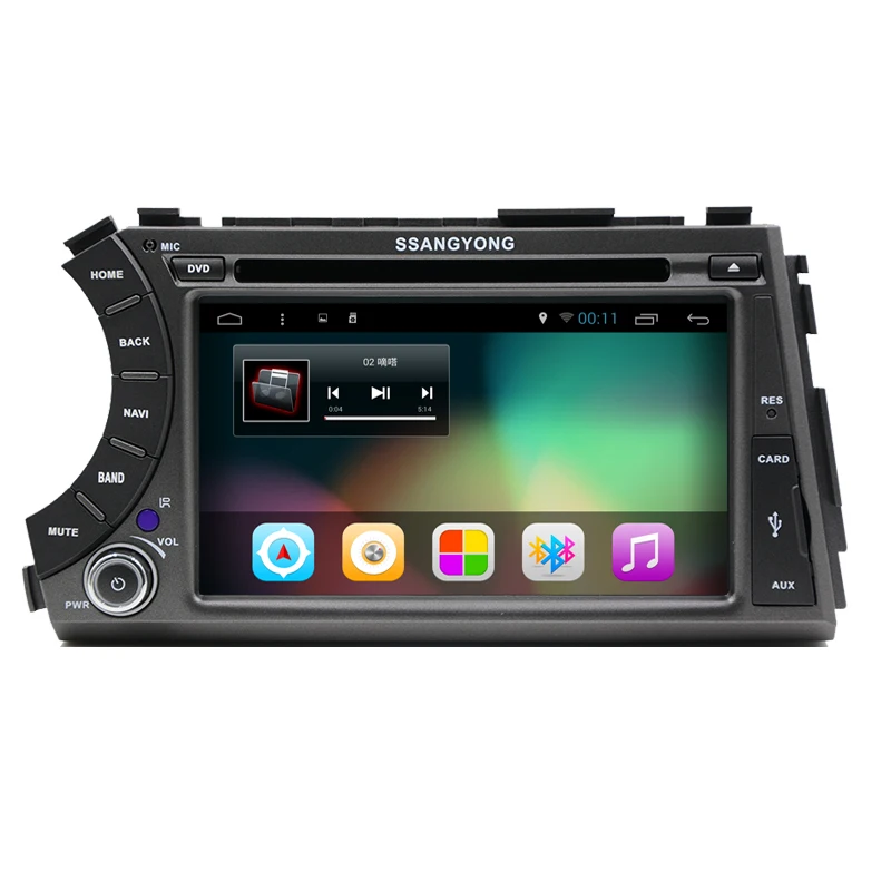 7 &quotAndroid 10 0 2Din автомобильный dvd плеер для SsangYong Kyron Actyon Korando 2005 2010 радиорд навигация