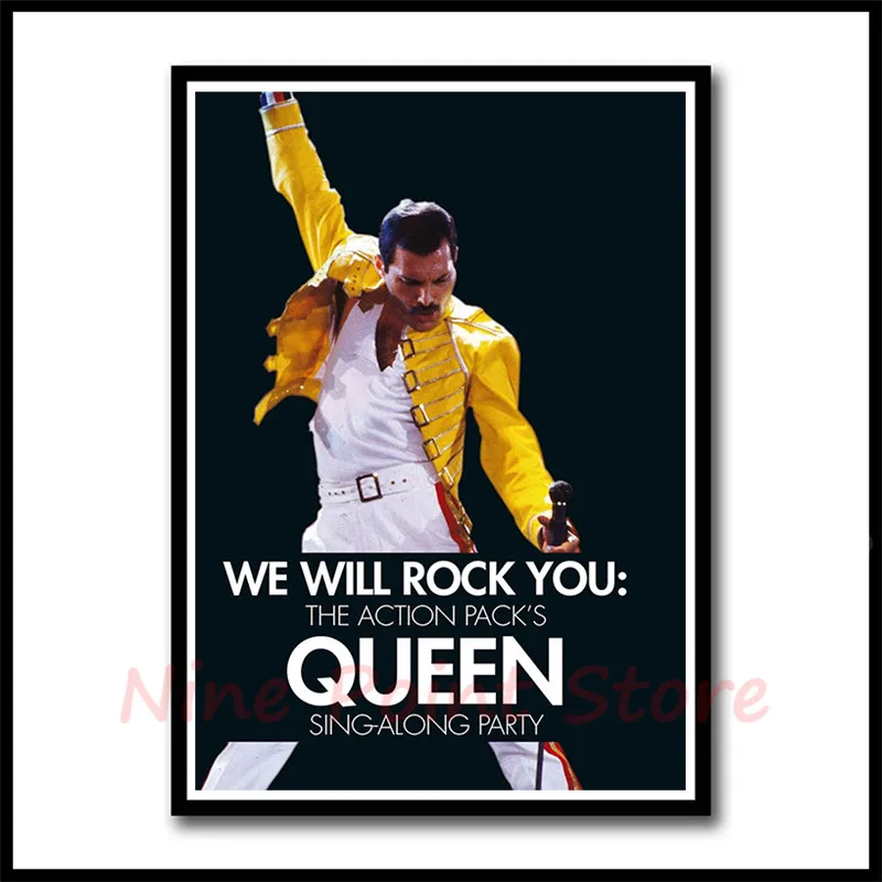 Queen Rock Music постер с покрытием, бумажные постеры для бара кафе, домашний Декор, живопись, наклейка на стену, без рамки