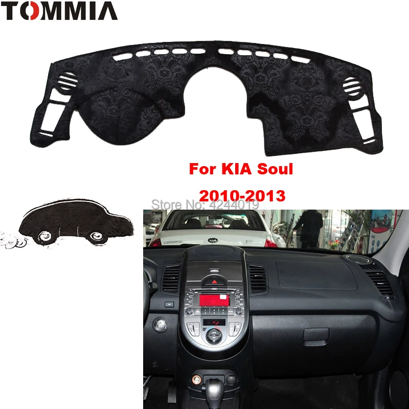 

TOMMIA Dashboard Cover Dash Mat for Car Sun Shade ANTI-UV Dash Pad Car Dashboard Mat For KIA Soul 2010-2013