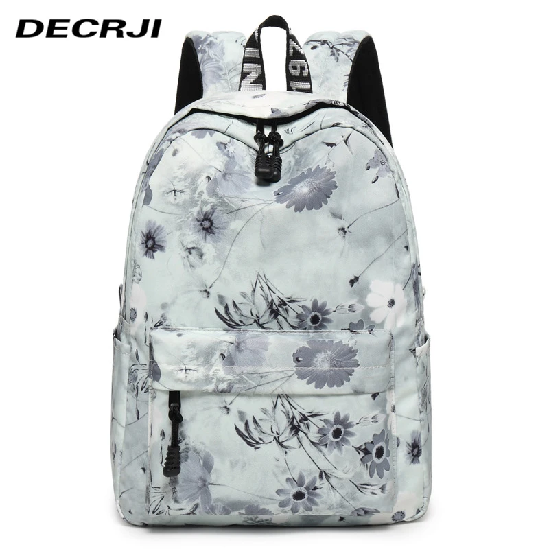 

DECRJI Chinese style Casual Women Nylon Backpack Escolar Mochila School Bags For Girls Large Capacity Female Shoulder Rucksacks
