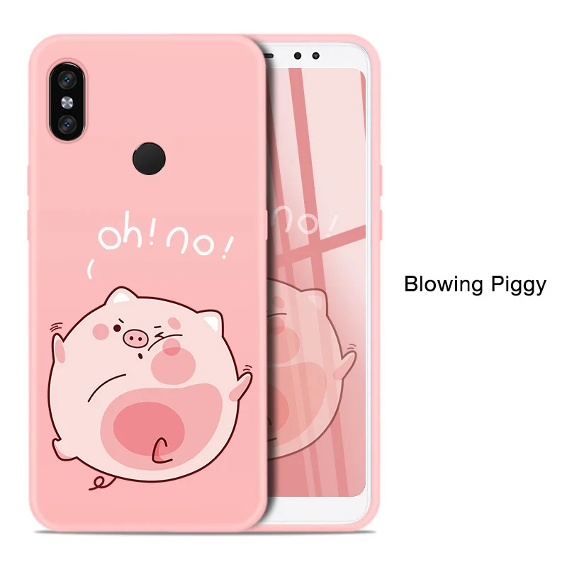 Blowing Piggy Силиконовый чехол для Xiaomi Redmi Note 7, милый мультяшный чехол, чехол для Xiaomi Redmi 6A 5 5 Plus Note 5 6 Pro 4X, чехол Fundas Coques - Цвет: Blowing Piggy