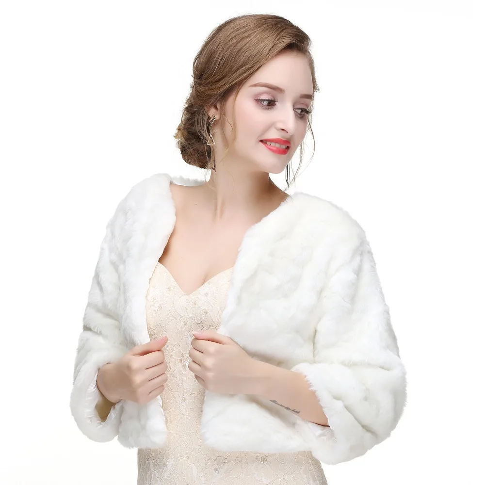 Forevergracedress элегантное мягкое свадебное болеро из искусственного меха для невесты
