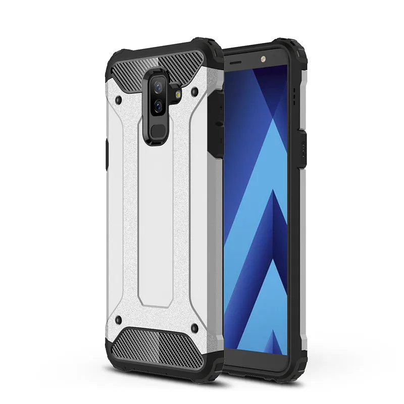 Pdgb Жесткий Чехол для samsung Galaxy M10 M20 M30 A10 A20 A20e A30 A40 A40s A50 A70 Броня защитный силиконовый гибридный Чехол - Цвет: Серебристый