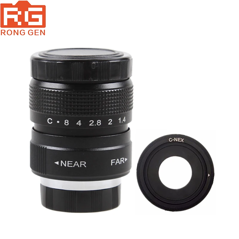 Фуцзянь 25 мм F1.4 CC ТВ телевизионный объектив+ C-NEX Крепление объектива переходное кольцо для sony E: NEX3 NEX-C3 NEX-F3 NEX-5 NEX-5N NEX-5R NEX-5T NEX6 NEX7 A6000 A6500