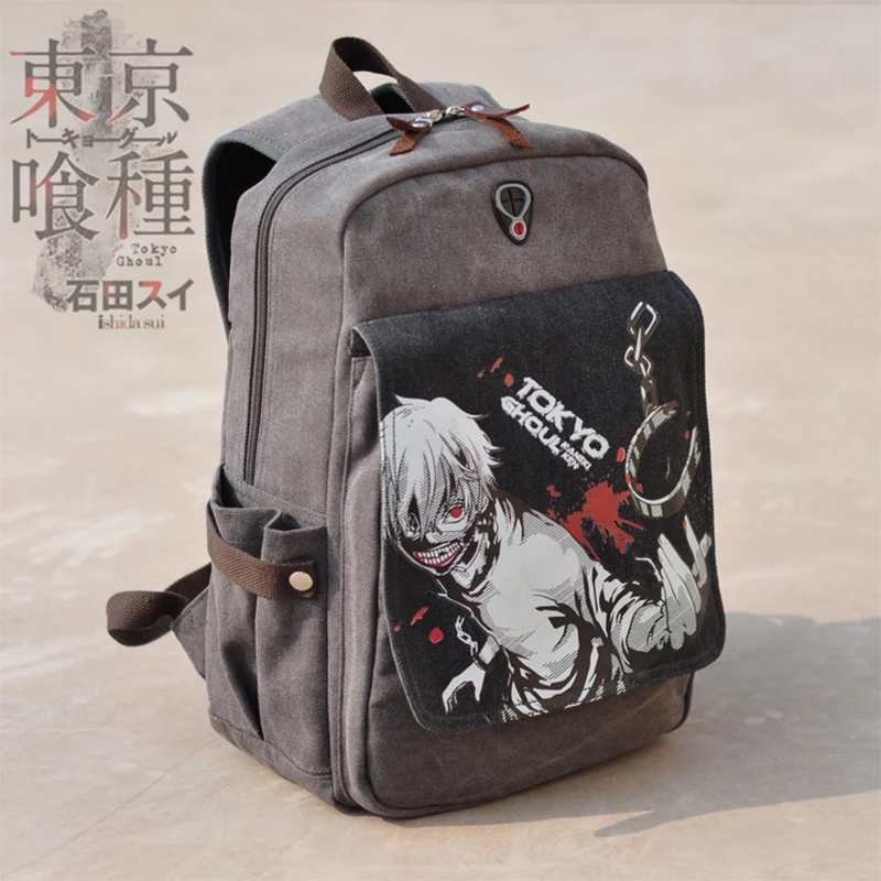 Холщовый школьный ранец Kaneki Ken из Токио сумка для ноутбука косплея дорожный