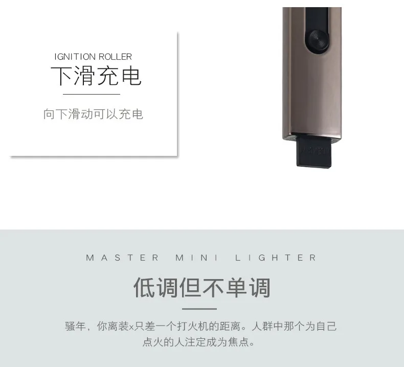 Портативная Usb зарядка Зажигалка металлическая ветрозащитная точка детектор дыма электрическая зажигалка