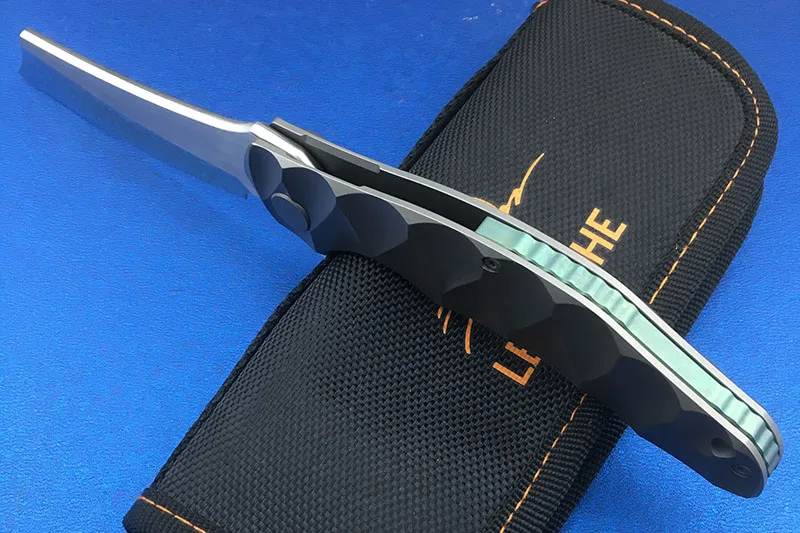 Титановый плавник LEMIFSHE 032 D2 blade TC4 тактический складной нож с шарикоподшипником