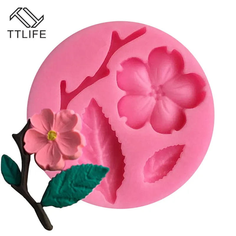 TTLIFE из цветков персикового дерева Форма помадные формы силиконовая форма для
