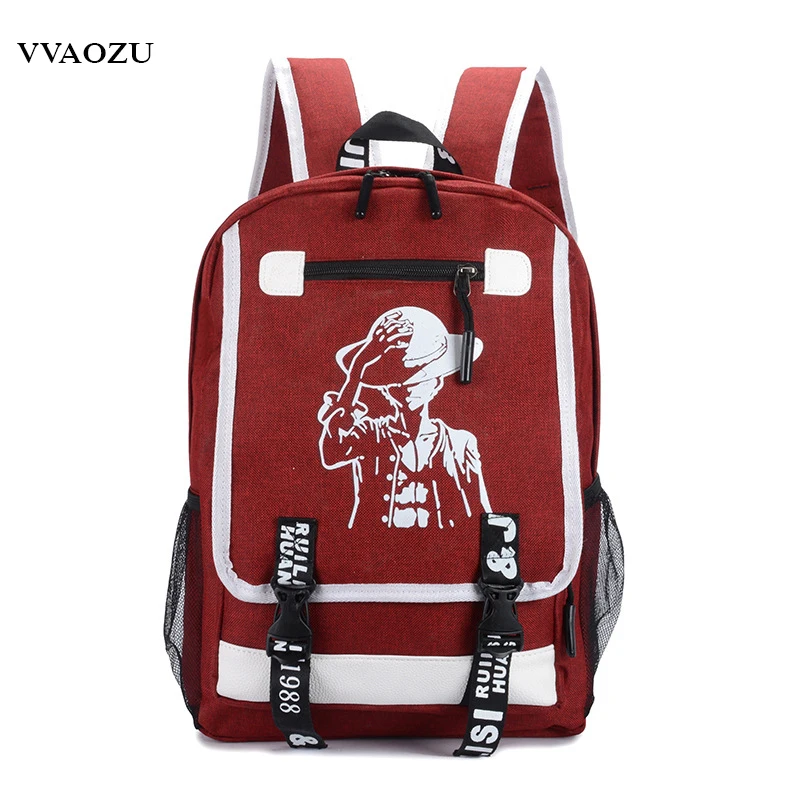 Японский Аниме one piece Luffy подростковый рюкзак, рюкзак Harajuku, холщовая Студенческая школьная сумка, рюкзак, школьный рюкзак, сумка для книг