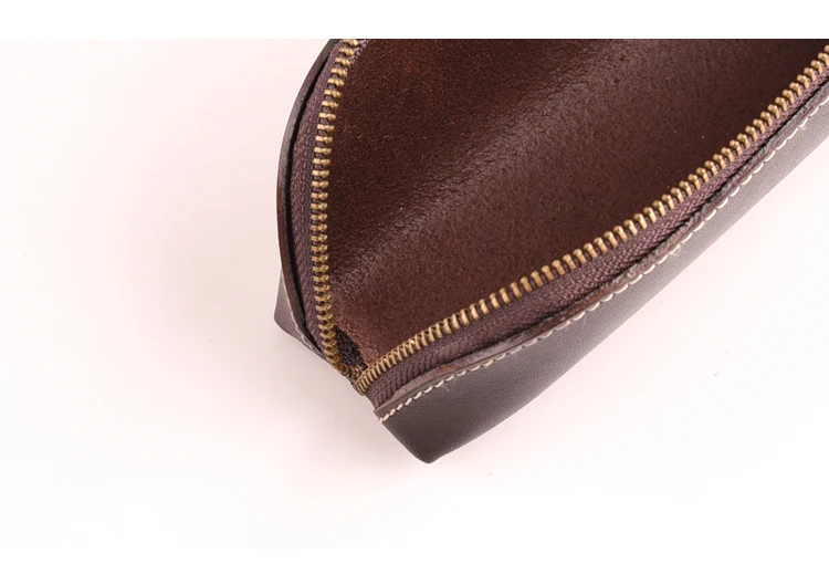 Дизайнерский чехол-карандаш ручной работы на молнии из натуральной кожи