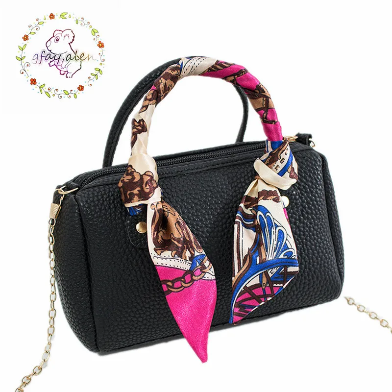 2019 Модные женские мини маленькие сумки шарф дамская сумка милые бостонские для