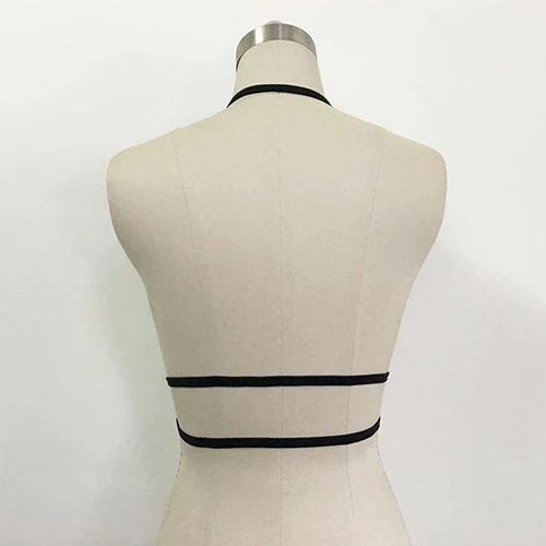 

Women Fashion Sexy Bandage Harness Elastic Cage Bra Strappy Hollow Out Bra Bustier