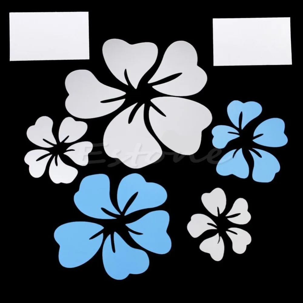 Новая мода цветы Серебро акрил 3D зеркальный эффект наклейки на стену домашний