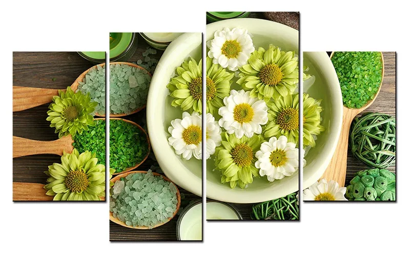 Настенные украшения Картина на холсте 4 панели холст без рамы фотопечать чаша с