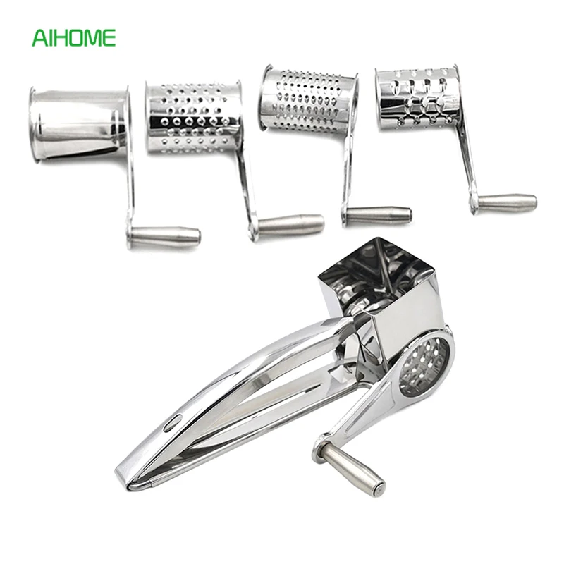 4 шт./набор тёрки для сыра из нержавеющей стали|rotary cheese grater|stainless steel slicercheese slicer |