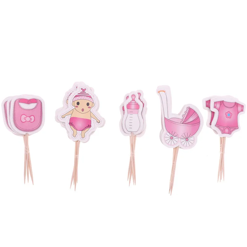 20pcs A0797 24/12 одежды из двух элементов для маленьких девочек мальчиков торт фигурки жениха и невесты; Вечерние Розовые, синие, инструменты для украшения торта Baby shower День рождения украшения для детей - Цвет: 20pcs A0797