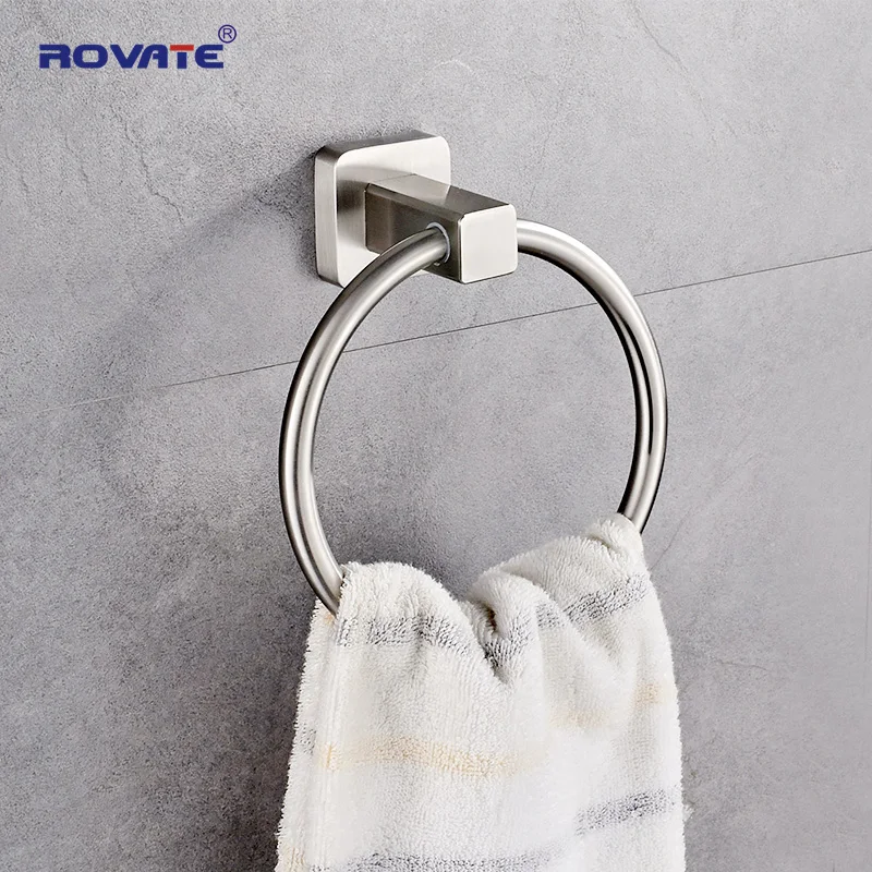 ROVATE Ванная комната Полотенца кольцо 304 Нержавеющая сталь Туалет Круглый с