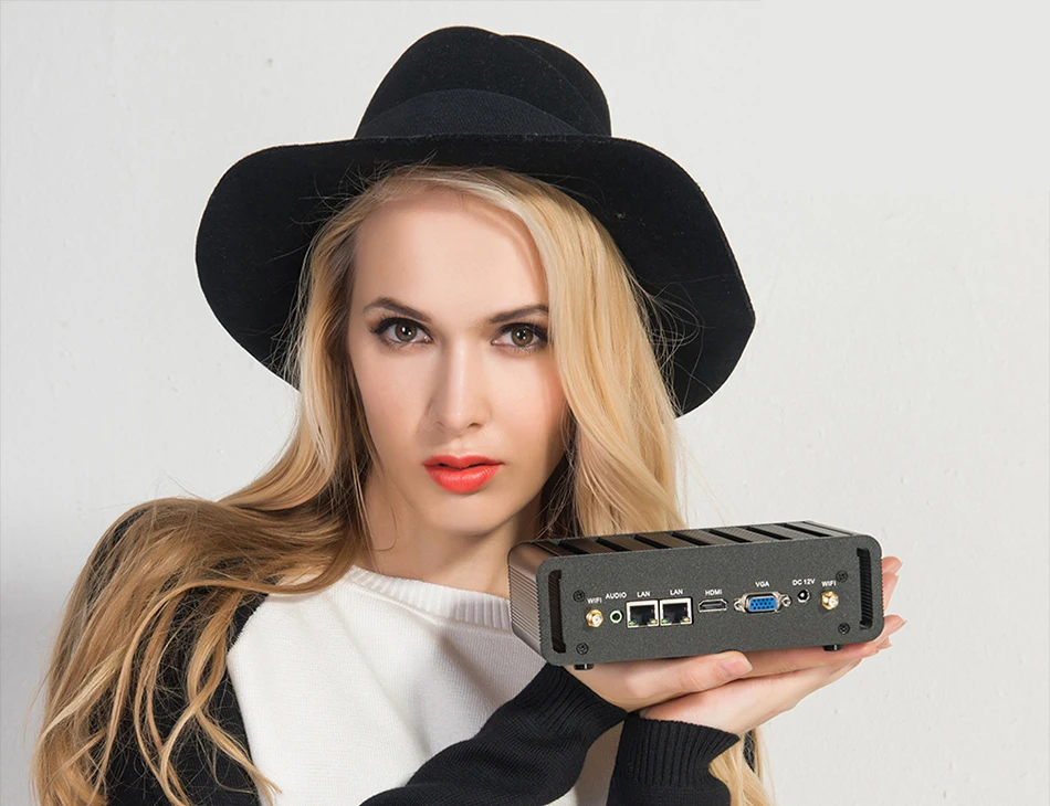 Промышленный Мини ПК Intel Core i3 4010U i5 4200U i7-4500U 2xRS232 Dual Gigabit Ethernet HDMI VGA 4xUSB3. 0 WiFi Windows 10 Linux