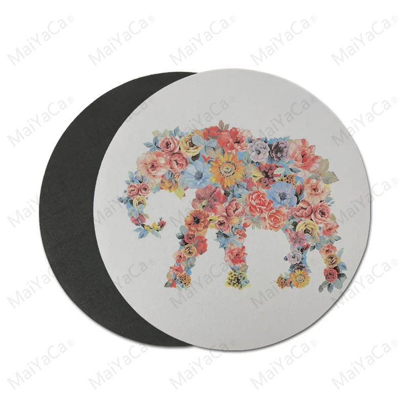 

Maiyaca Beautiful Anime Elephant Rubber Mouse Durable Desktop Mousepad 200x200mm 220x220mm Round Mouse Pad