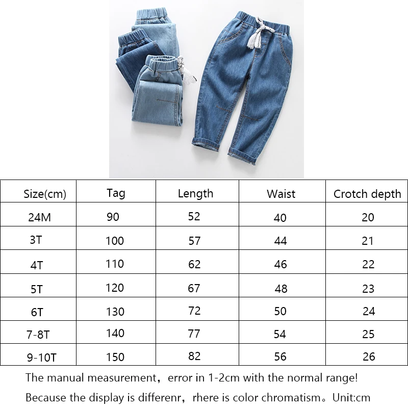 

Dollplus Kids Boys Pants Summer Autumn Cotton Thin Long Trousers Kids Clothes Kids Jeans for Girls Pants Baby Boy Denim Jeans