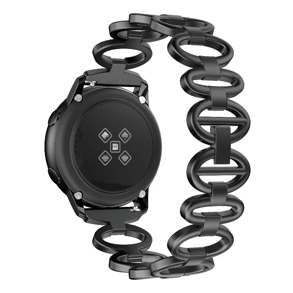 20 мм для samsung Galaxy Watch активный ремешок из нержавеющей стали металлический ремешок для часов для samsung gear S2 браслет ремешок
