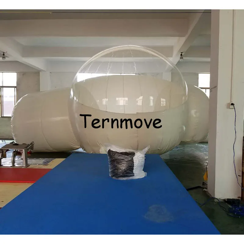 Уличная палатка для кемпинга надувная полупрозрачная полубелая с двумя