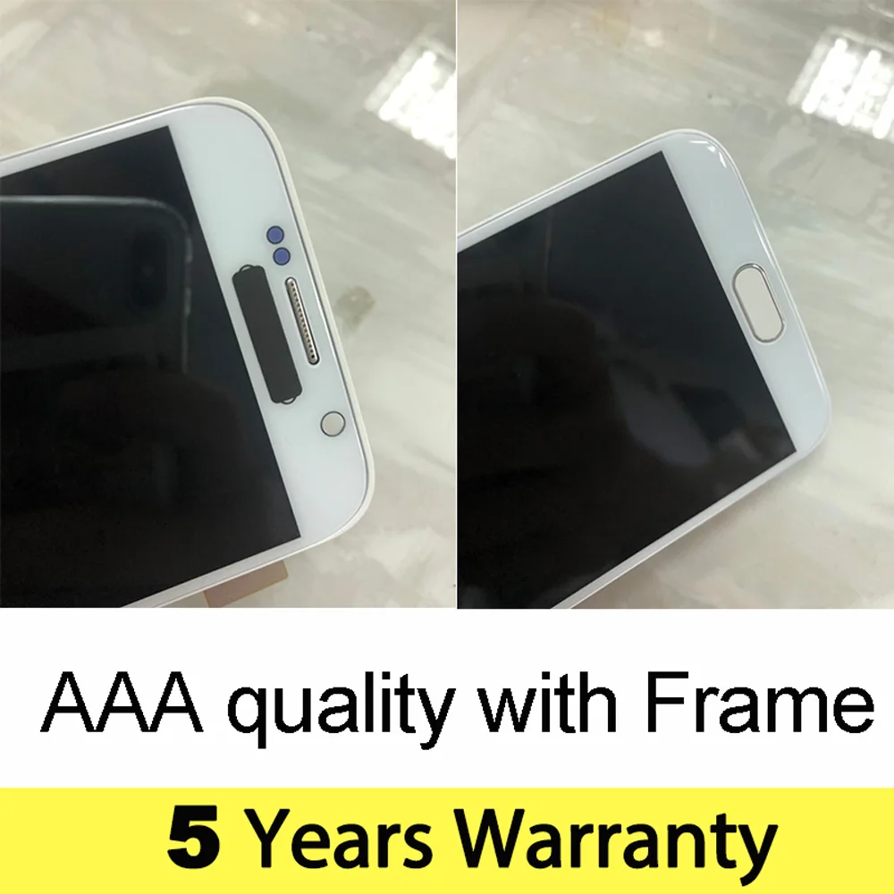 ЖК дисплей для мобильного телефона samsung S6 Экран G920F G920 с рамкой Сенсорный экран