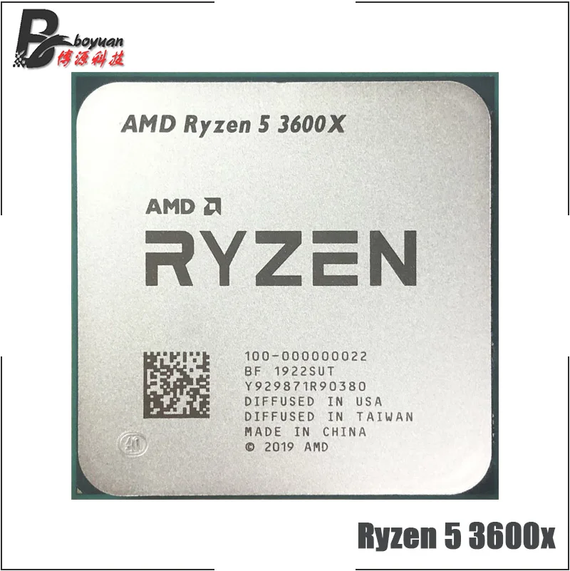Процессор AMD Ryzen 5 3600X R5 3600X3 8 ГГц шестиядерный процессор с 12 резьбой 7нм 95 Вт L3 = 32 м 100
