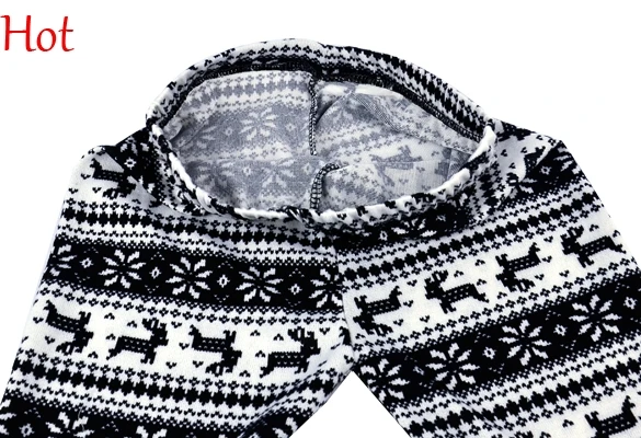 Популярные зимние штаны модные новые женские леггинсы вязаные с оленем и