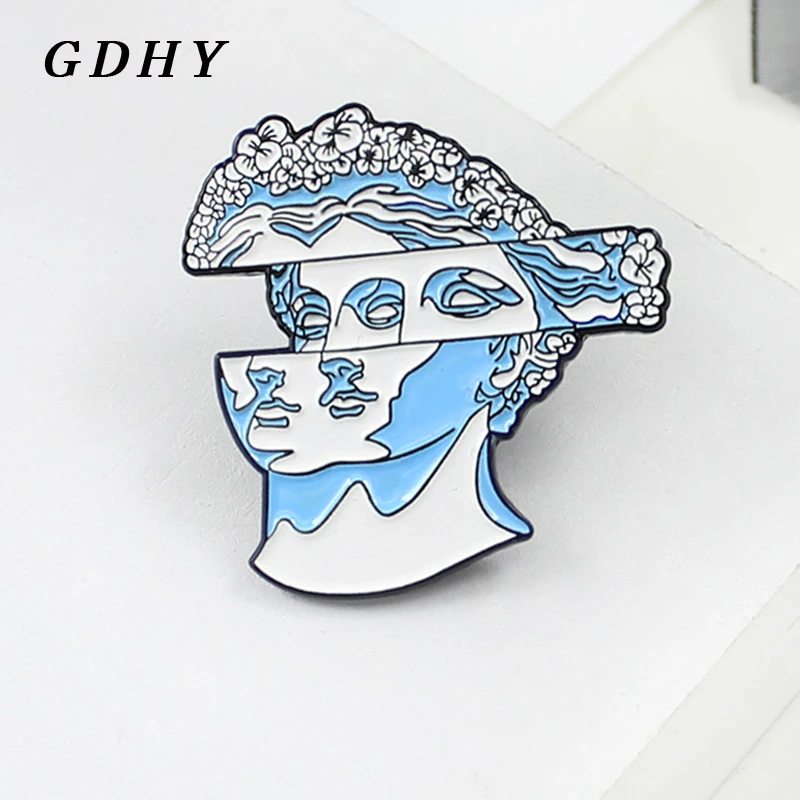 GDHY модная скульптура Давида синяя Цветочная статуя волос искусственная