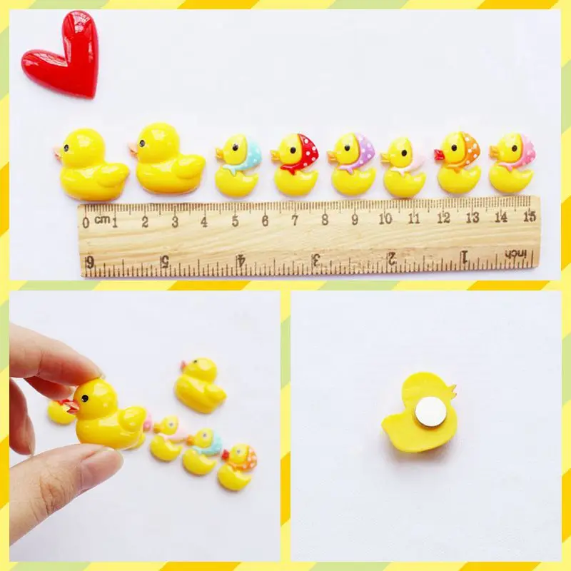 Бесплатная доставка Мини-фигурки в виде утки мамы ребенка 8 шт./Лот магниты на