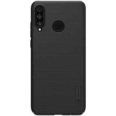 Черный Huawei P30 Lite случае huawei P30 Lite чехол NILLKIN Super Frosted Shield жесткий чехол Подарок телефон владельца - Цвет: Черный