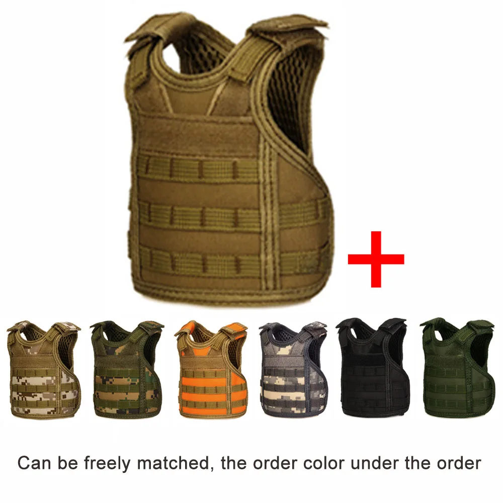 2pcs colors TENNEIGHT тактический жилет для пива, Военный мини-жилет, миниатюрный жилет для винных бутылок, охладитель напитков, регулируемый плечевой ремень - Цвет: 2pcs colors