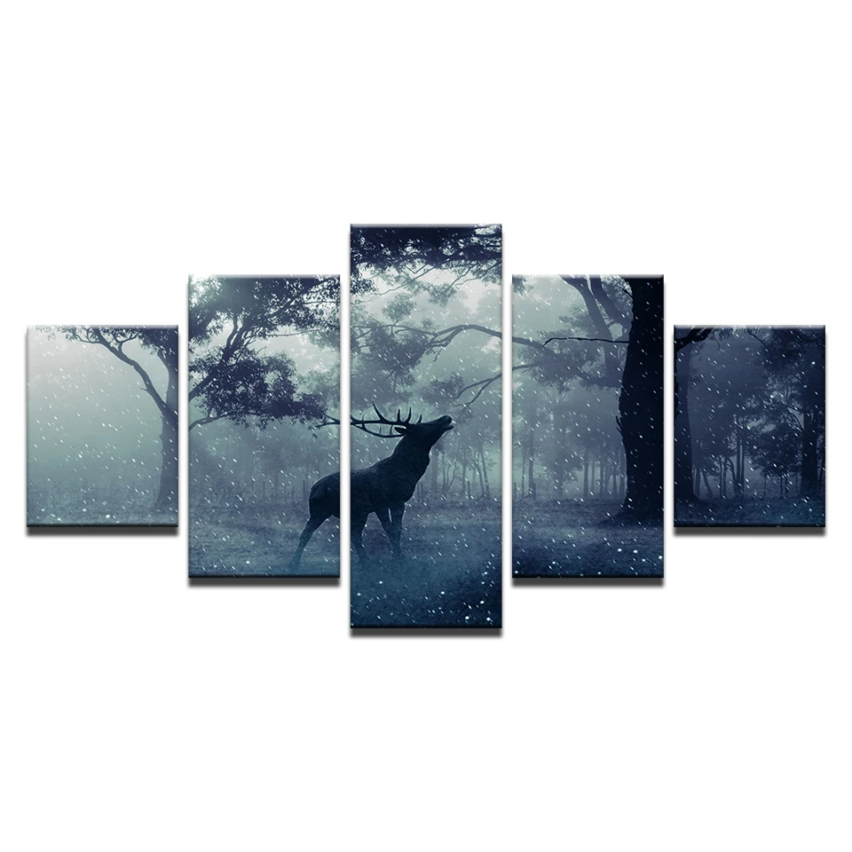 5 шт. настенные картины с изображением оленя | Дом и сад
