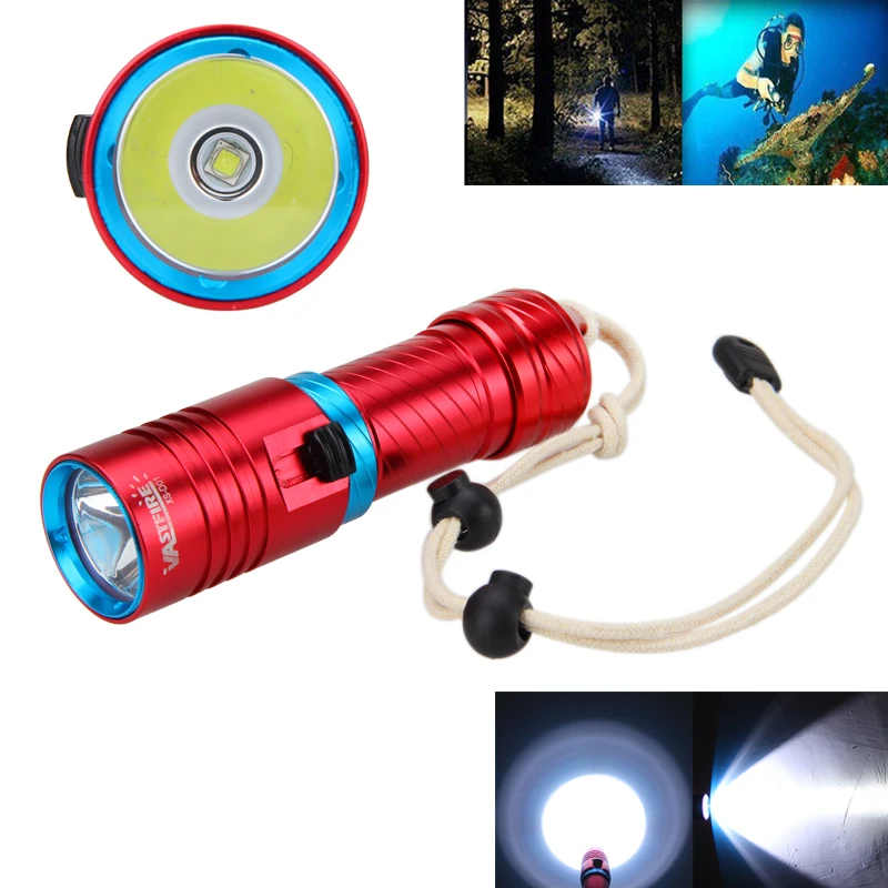 Водонепроницаемый 5000LM светодиодный фонарик для ныряния с аквалангом и трубкой