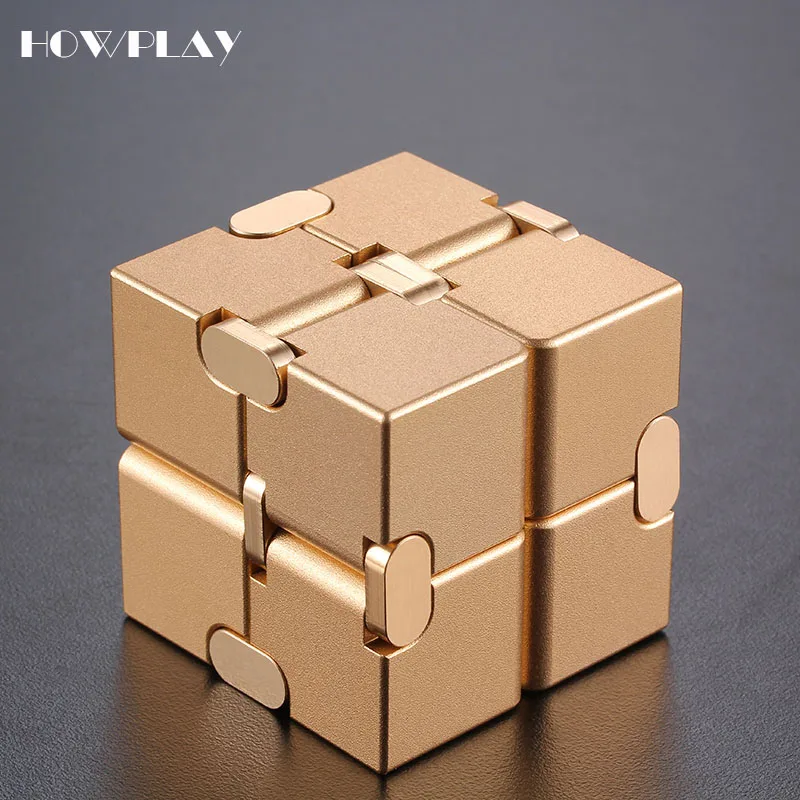Howplay куб из металла снятие стресса Куб ВОЛШЕБНЫЙ Спиннер антистресс облегчение