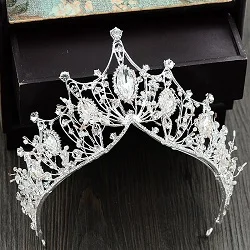 same as photo Дизайн, Свадебные короны с кристаллами, шикарные Роскошные диадемы, аксессуары для волос, головные уборы, вечерние короны - Цвет: same as photo