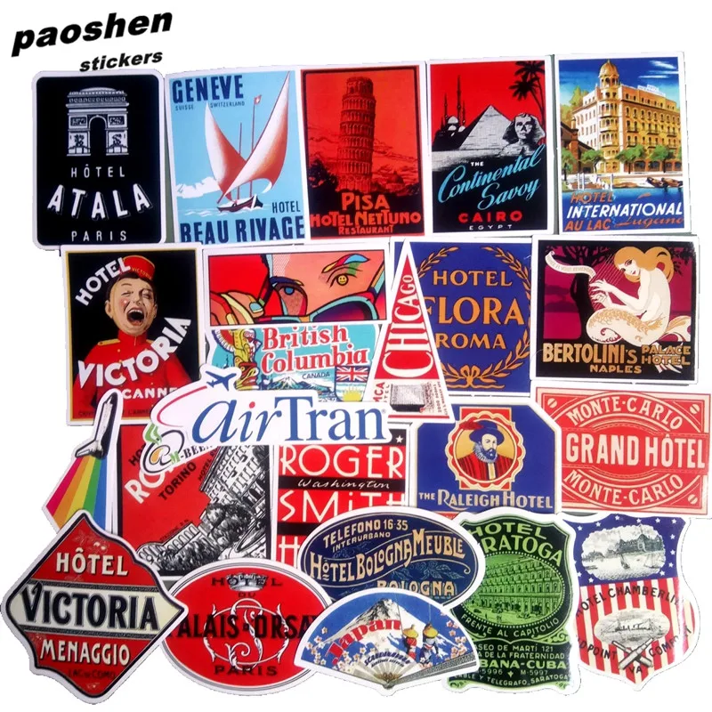 Наклейки 55 шт. в ретро стиле домашний декор наклейка для сумки на ноутбук