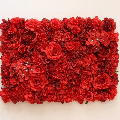 A red 40x60 см Шелковая Роза цветок шампанское искусственный цветок Для Свадебные Декорации цветок стены романтический свадебный фон Декор 16 цветов - Цвет: A red