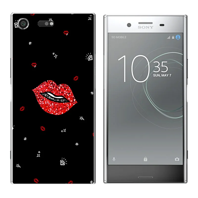 Новый чехол для Sony Xperia XZ Премиум мягкий ТПУ Золотой принт Premium G8141 G8142 задняя