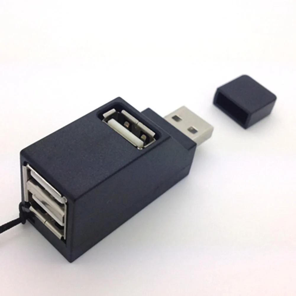 Высокая Скорость 3 Порты usb-хаб 2,0 USB разветвитель адаптер с голубой светодиодный для Тетрадь/планшетный компьютер периферийные устройства