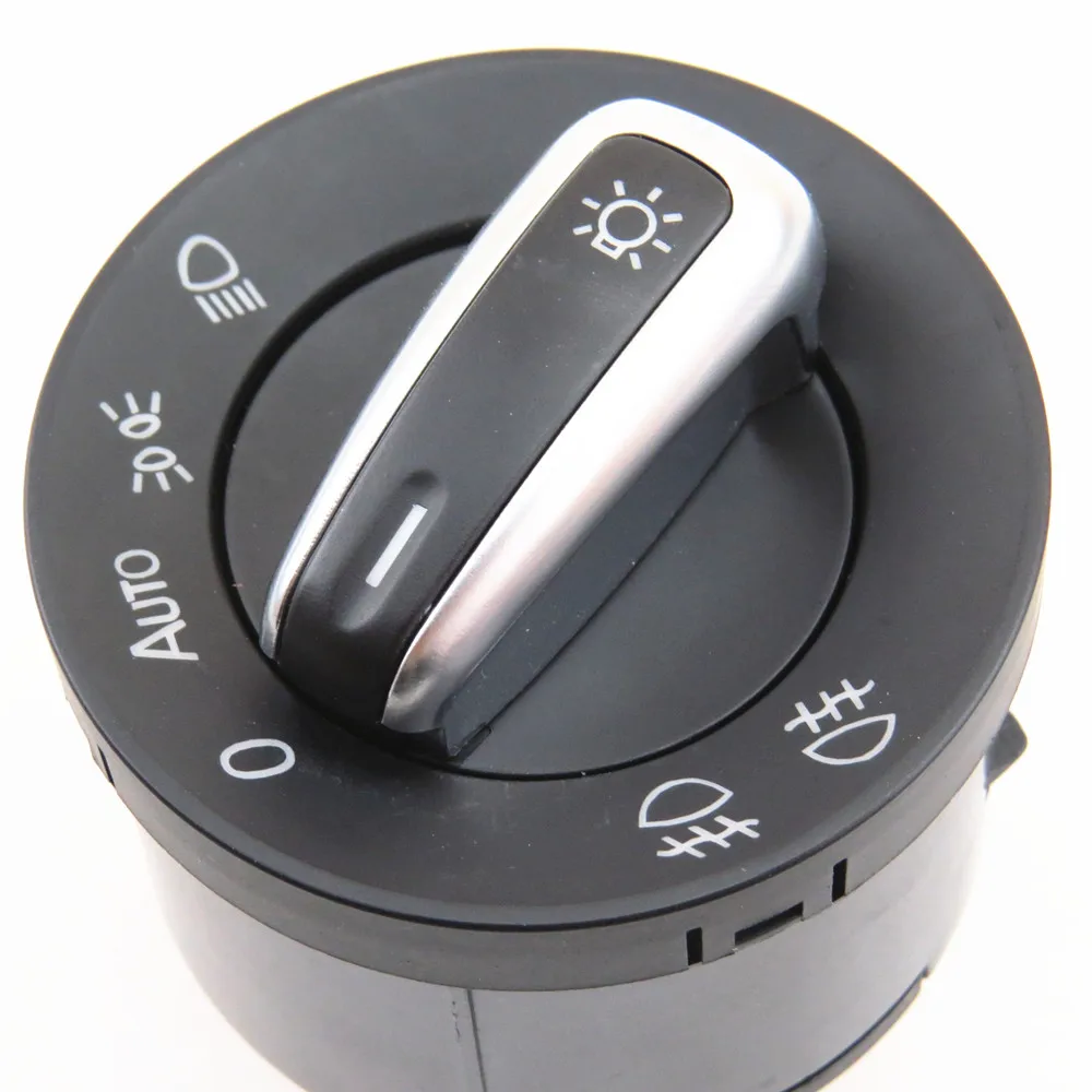 Хромированная ручка переключатель фар FHAWKEYEQ для VW Rabbit Tiguan Passat B6 3C Jetta MK5 MK6 Golf 5ND941431B