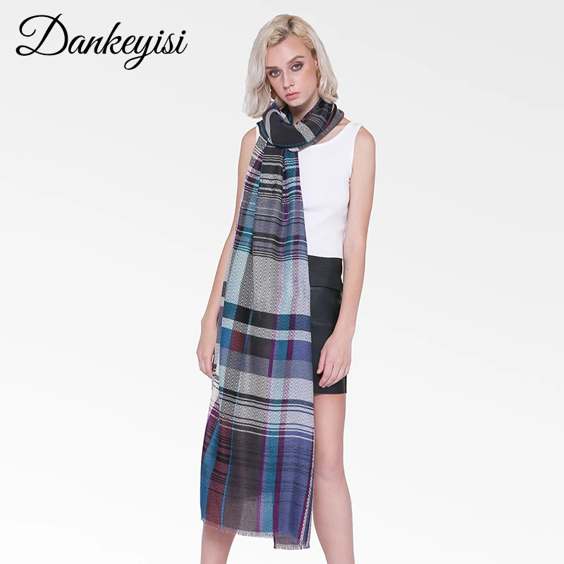 

DANKEYISI Floral Print Ladies Scarf Foulard Femme Hijab Bandana Scarf Women Long Warm Floural Scarf Winter Shawl Scarves Female