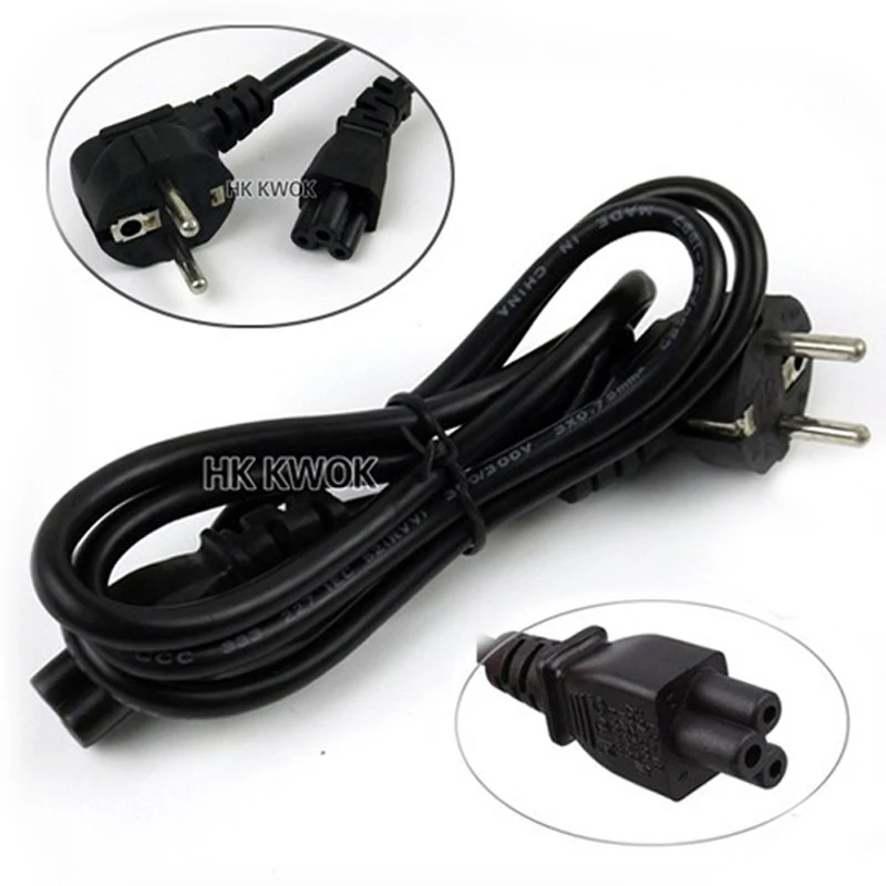 Новый ЕС Европейский 3 зубец 2 булавки AC ноутбук адаптер переменного тока Шнур